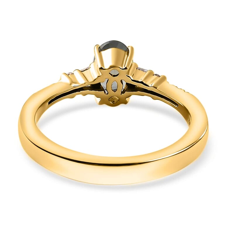 Luxoro 14K Yellow Gold AAA Narsipatnam Alexandrite and G-H I3 Diamond Ring (Size 6.0) 0.90 ctw
