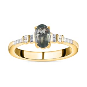 Luxoro 14K Yellow Gold AAA Narsipatnam Alexandrite and G-H I3 Diamond Ring (Size 8.0) 0.90 ctw