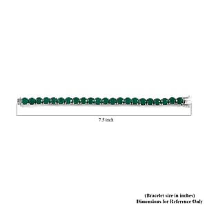 Verde Onyx Tennis Bracelet in Platinum Over Sterling Silver (7.25 In) 37.00 ctw