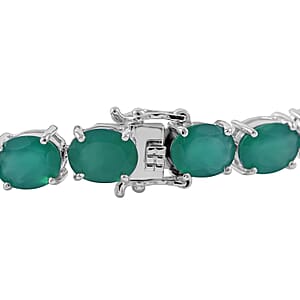 Verde Onyx Tennis Bracelet in Platinum Over Sterling Silver (7.25 In) 33.60 ctw