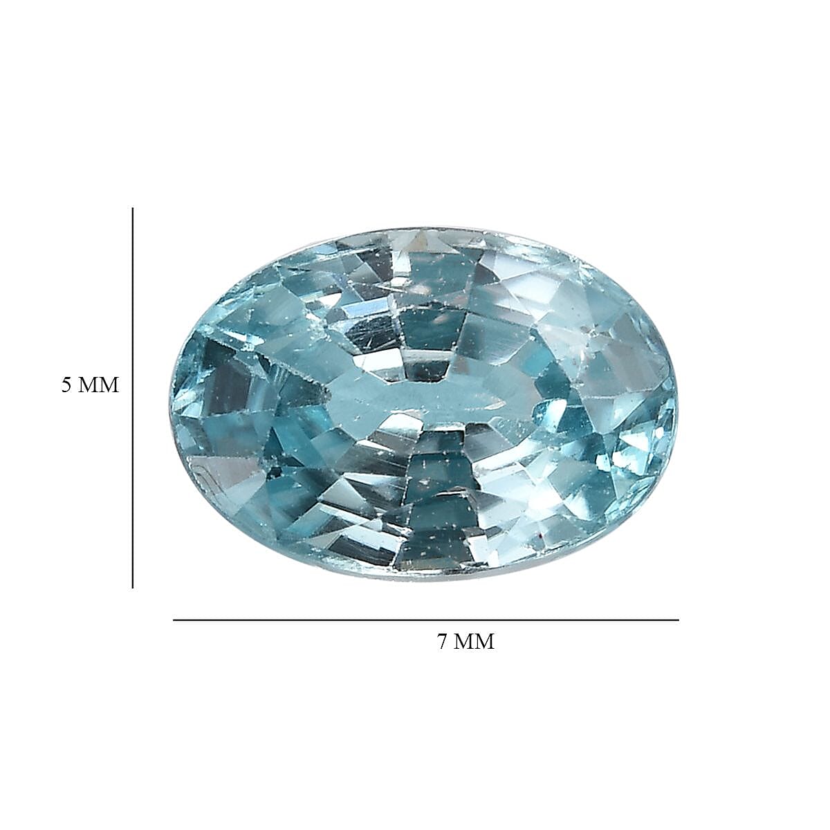 Cambodian Blue Zircon (Ovl 7x5 mm) 1.13 ctw image number 3