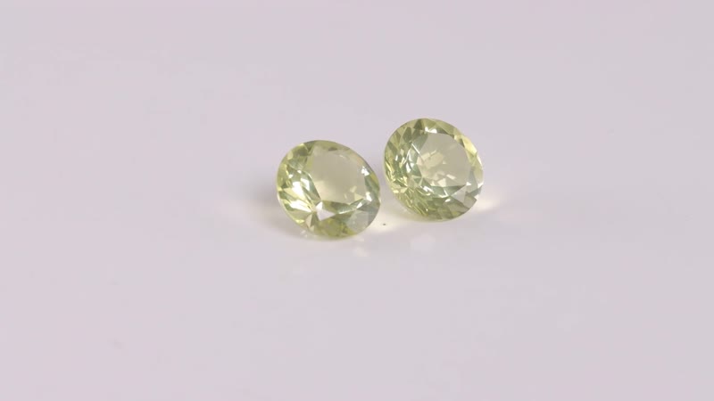 Lemon Quartz Set of 2 (Rnd 10 mm) 5.76 ctw