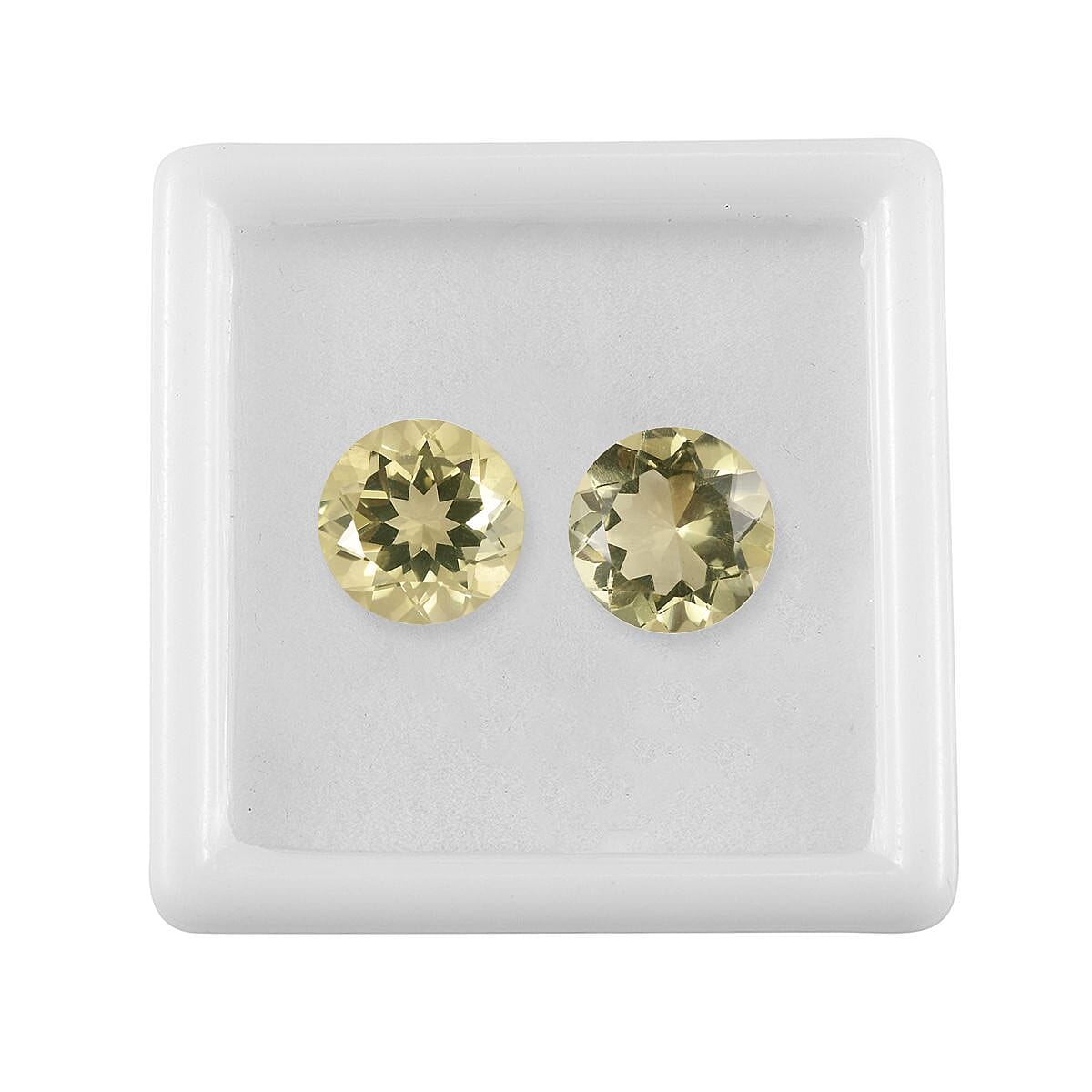 Lemon Quartz Set of 2 (Rnd 10 mm) 5.76 ctw image number 2