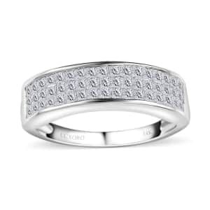 Mother’s Day Gift Luxoro 14K White Gold G-H I1-I2 Diamond Ring (Size 10.0) 1.00 ctw