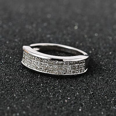 Luxoro 14K White Gold G-H I1-I2 Diamond Ring (Size 10.0) 1.00 ctw