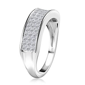 Luxoro 14K White Gold G-H I1-I2 Diamond Ring (Size 10.0) 1.00 ctw