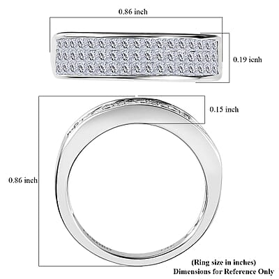 Luxoro 14K White Gold G-H I1-I2 Diamond Ring (Size 10.0) 1.00 ctw