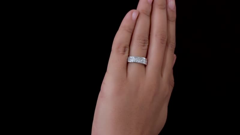 Luxoro 14K White Gold Diamond (G-H, I1-I2) Ring (Size 7.0) 1.00 ctw