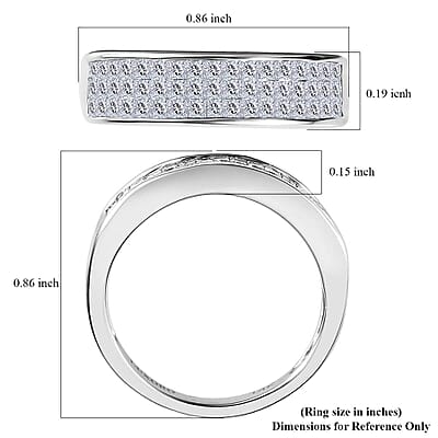 Luxoro 14K White Gold G-H I1-I2 Diamond Ring (Size 7.0) 1.00 ctw