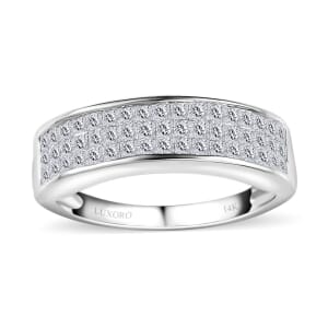 Luxoro 14K White Gold G-H I1-I2 Diamond Ring (Size 9.0) 1.00 ctw