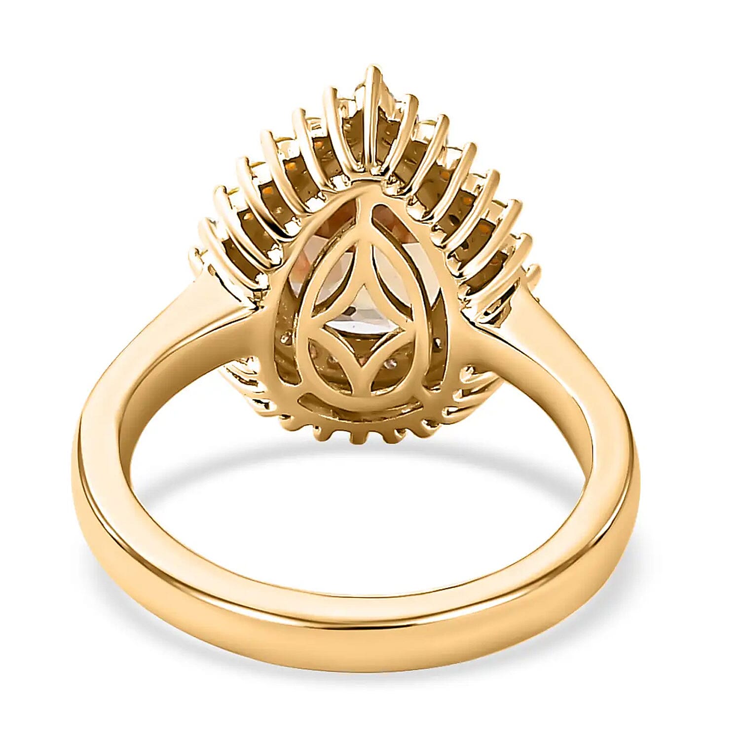 Luxoro 10K Yellow Gold AAA Turkizite, Natural Yellow and White Diamond I3 Double Halo Ring (Size 10.0) 2.35 ctw