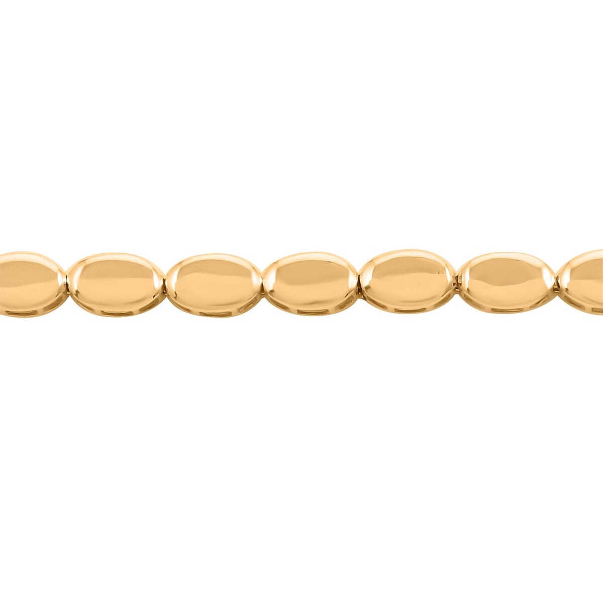 Luxoro 10K Yellow Gold Bracelet,  Oval Link Bracelet, Gold Link Bracelet, Gold Bracelet For Her, Gold Jewelry For Her (7.25 In) 4.10 Grams image number 2