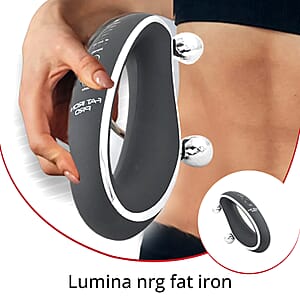 Lumina NRG Fat Iron Pro at Home Slimming & Skin Tightening Device - Matte Black, Cordless Rechargeable Slimming Device With Ultrasonic Vibration Technology,