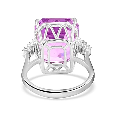 Certified and Appraised Rhapsody 950 Platinum AAAA Patroke Kunzite and E-F VS Diamond Ring (Size 10.0) 6.40 Grams 9.20 ctw