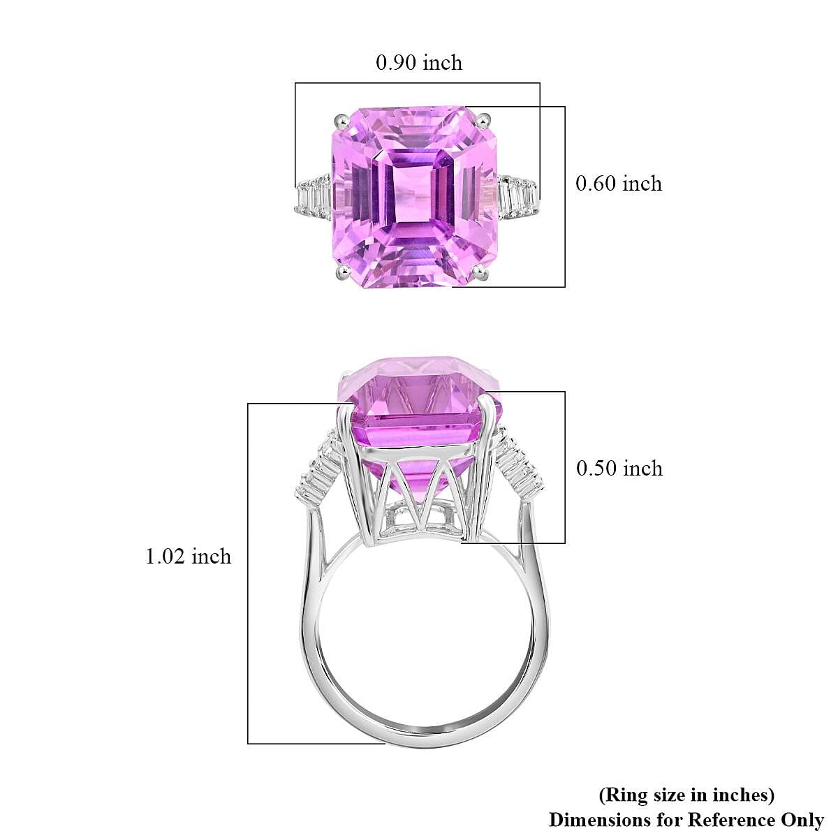 Certified and Appraised Rhapsody 950 Platinum AAAA Patroke Kunzite and E-F VS Diamond Ring (Size 10.0) 6.40 Grams 9.20 ctw
