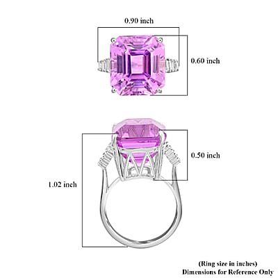 Certified and Appraised Rhapsody 950 Platinum AAAA Patroke Kunzite and E-F VS Diamond Ring (Size 10.0) 6.40 Grams 9.20 ctw
