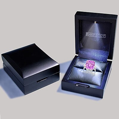 Certified and Appraised Rhapsody 950 Platinum AAAA Patroke Kunzite and E-F VS Diamond Ring (Size 10.0) 6.40 Grams 9.20 ctw