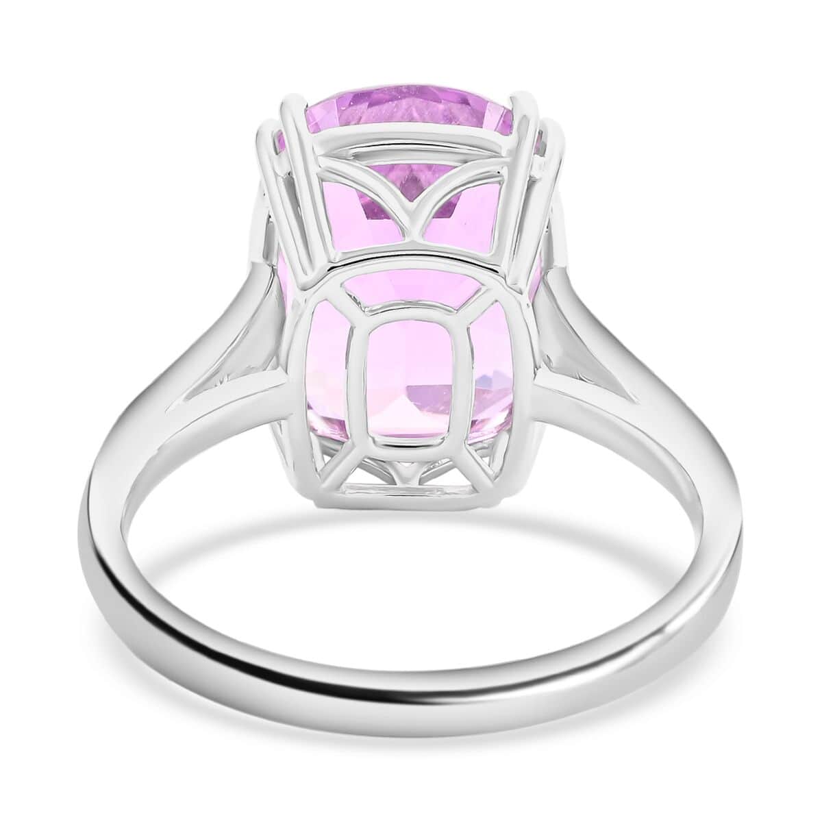 Certified and Appraised Rhapsody 950 Platinum AAAA Patroke Kunzite and E-F VS Diamond Ring (Size 8.0) 6.15 Grams 9.50 ctw image number 4