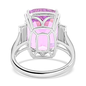 Certified and Appraised Rhapsody 950 Platinum AAAA Patroke Kunzite and E-F VS Diamond Ring (Size 10.0) 7.35 Grams 14.15 ctw