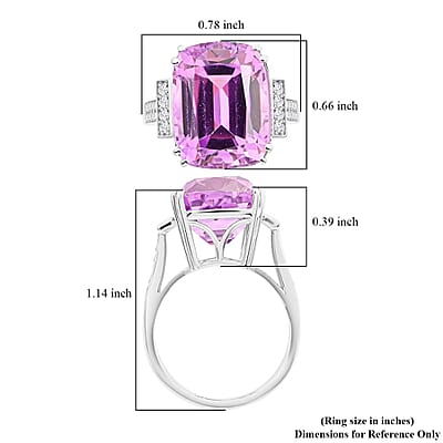 Certified and Appraised Rhapsody 950 Platinum AAAA Patroke Kunzite and E-F VS Diamond Ring (Size 10.0) 7.35 Grams 14.15 ctw