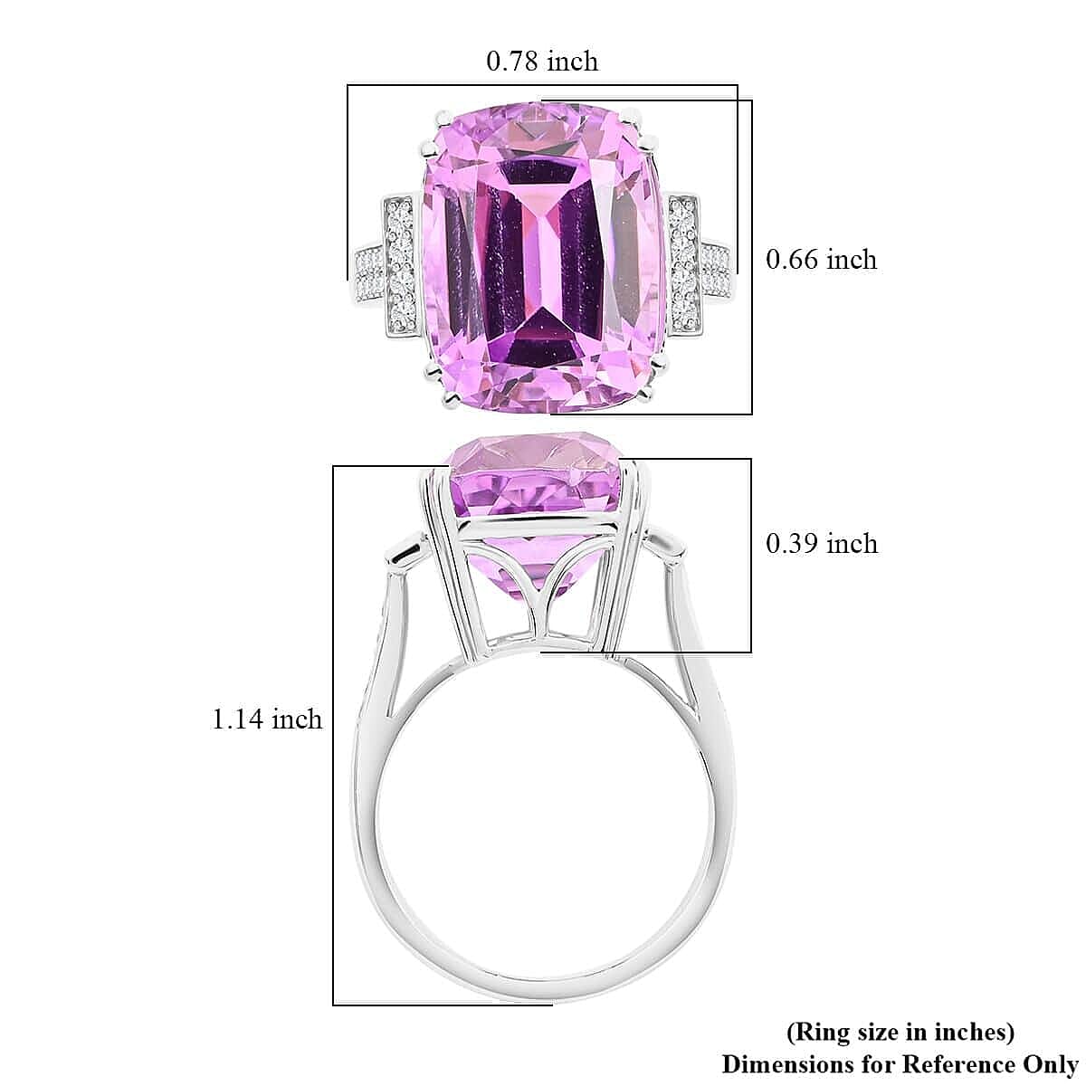 Certified and Appraised Rhapsody 950 Platinum AAAA Patroke Kunzite and E-F VS Diamond Ring (Size 9.0) 7.35 Grams 14.15 ctw image number 4