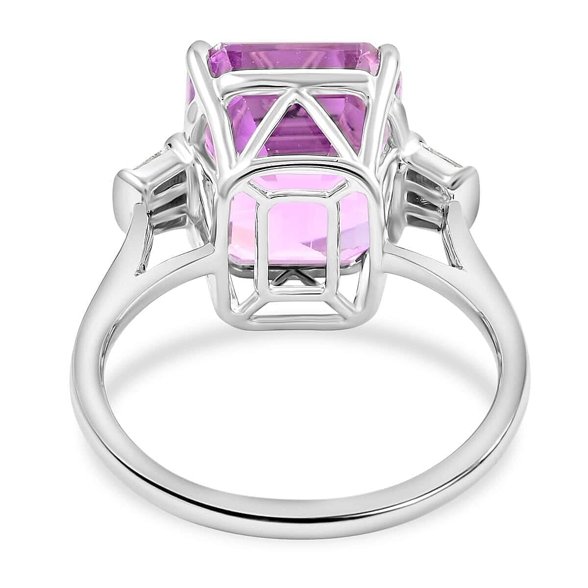 Certified and Appraised Rhapsody AAAA Patroke Kunzite and E-F VS Diamond 9.25 ctw Ring in 950 Platinum (Size 10.0) 5.75 Grams