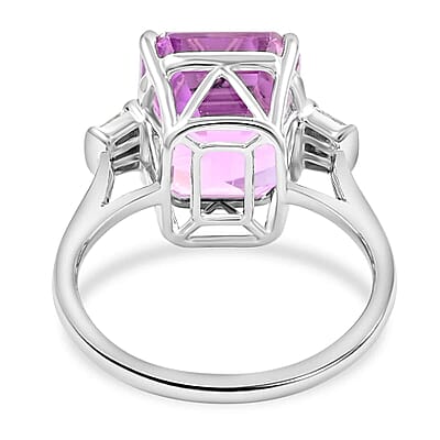 Certified and Appraised Rhapsody AAAA Patroke Kunzite and E-F VS Diamond 9.25 ctw Ring in 950 Platinum (Size 10.0) 5.75 Grams