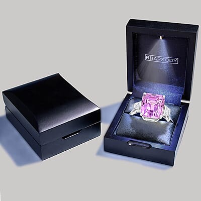 Certified and Appraised Rhapsody AAAA Patroke Kunzite and E-F VS Diamond 9.25 ctw Ring in 950 Platinum (Size 10.0) 5.75 Grams