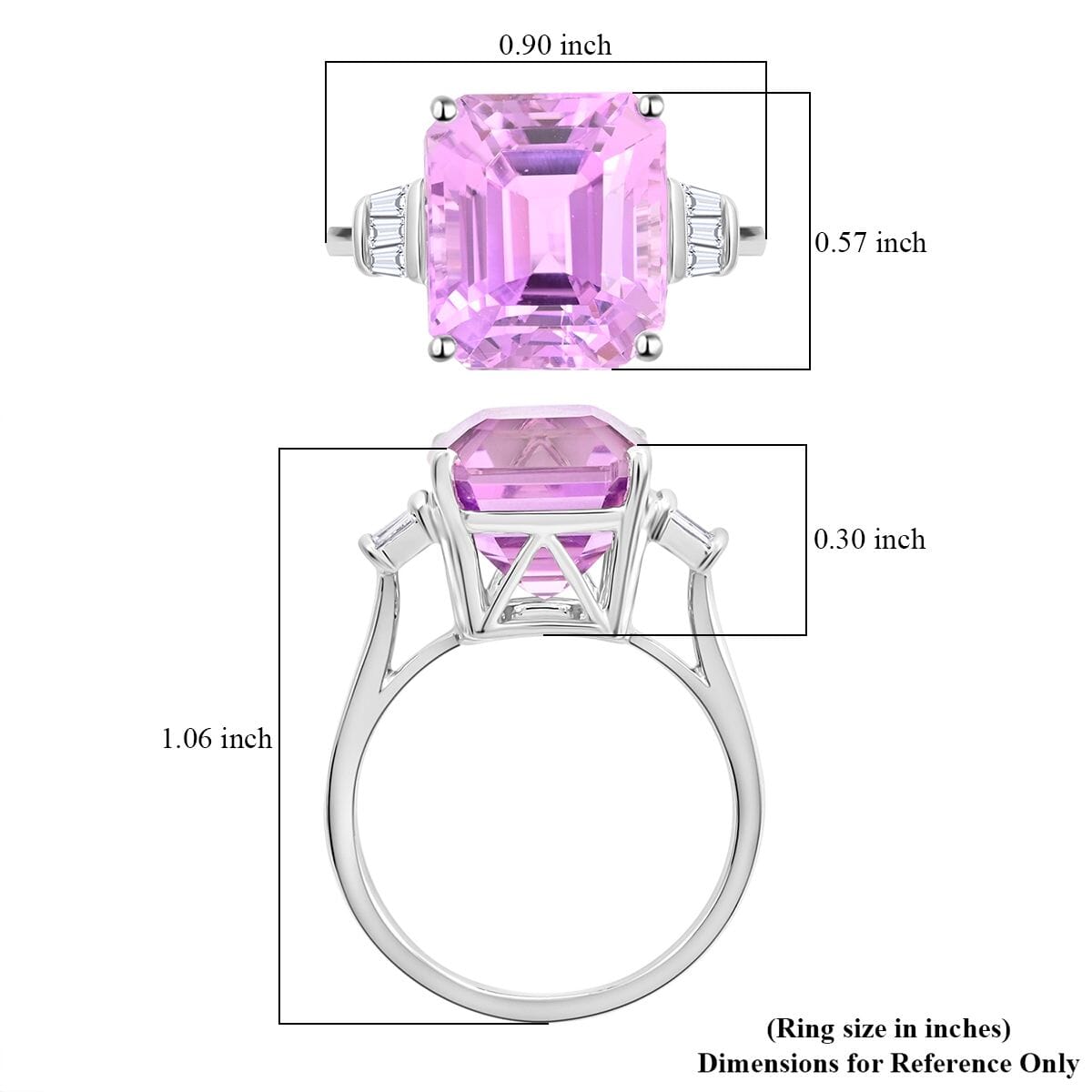 Certified and Appraised Rhapsody AAAA Patroke Kunzite and E-F VS Diamond 9.25 ctw Ring in 950 Platinum (Size 6.0) 5.75 Grams image number 5