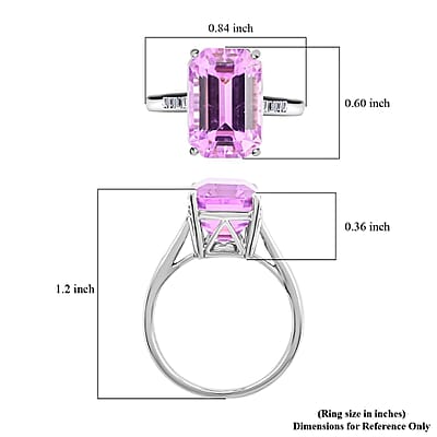 Certified and Appraised Rhapsody 950 Platinum AAAA Patroke Kunzite and E-F VS Diamond Ring (Size 10.0) 5.45 Grams 9.25 ctw