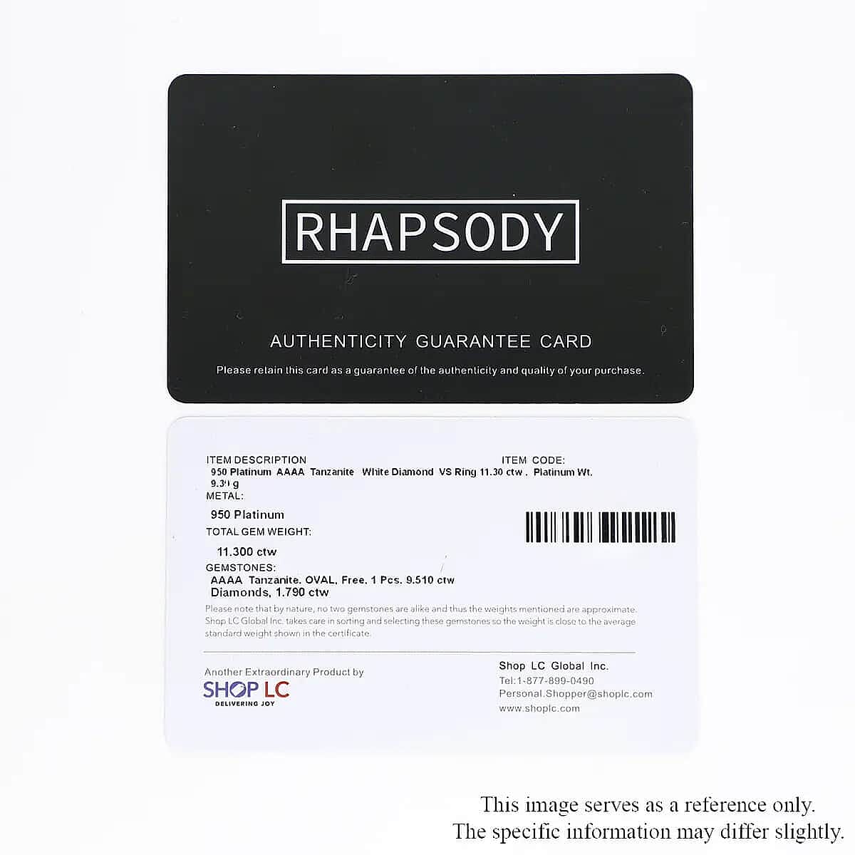 Certified and Appraised Rhapsody 950 Platinum AAAA Tanzanite, Diamond (E-F, VS) (1.79 cts) Halo Ring (Size 9.5) (12.45 g) 10.39 ctw image number 7