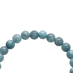 Aquamarine Beaded Stretch Bracelet 100.00 ctw