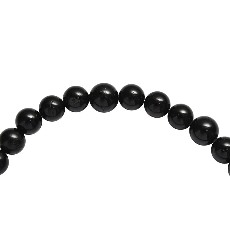 Black Tourmaline Beaded Stretch Bracelet 94.00 ctw