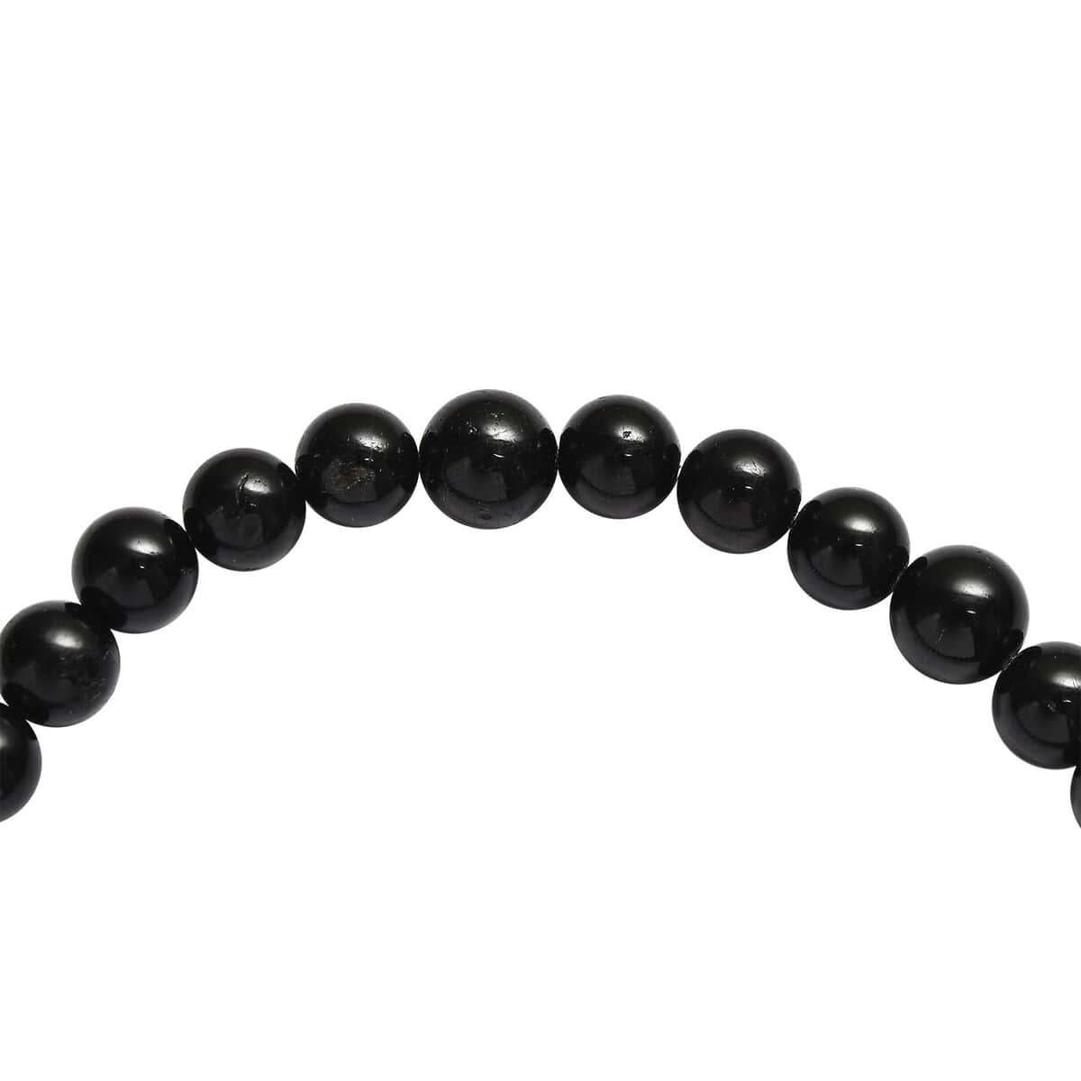 Black Tourmaline Beaded Stretch Bracelet 94.00 ctw image number 3