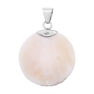Carved Bone Barong Pendant without Chain in Sterling Silver