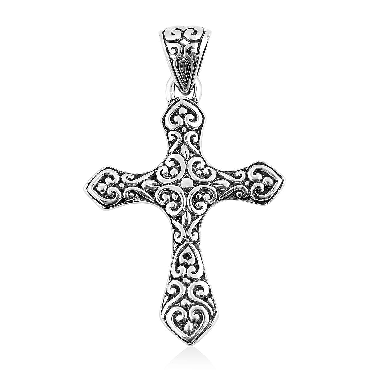 Buy Bali Legacy Sterling Silver Cross Pendant 3.65 Grams at ShopLC.