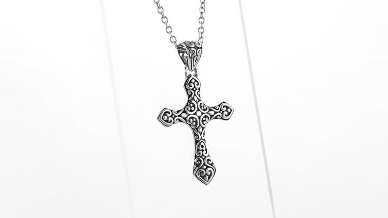 Bali Legacy Cross Pendant without Chain in Sterling Silver 3.65 Grams