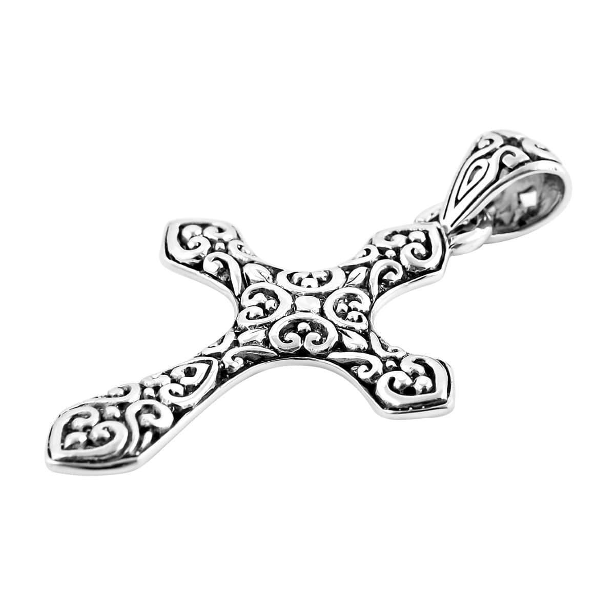 Bali Legacy Cross Pendant in Sterling Silver 3.65 Grams image number 3