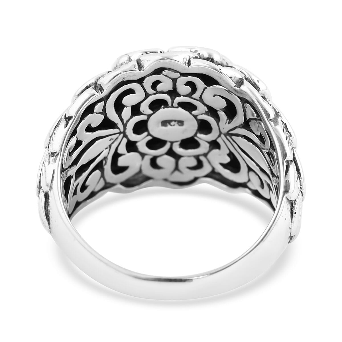 Bali Legacy Floral Ring in Sterling Silver (Size 7.0) 10.15 Grams image number 4