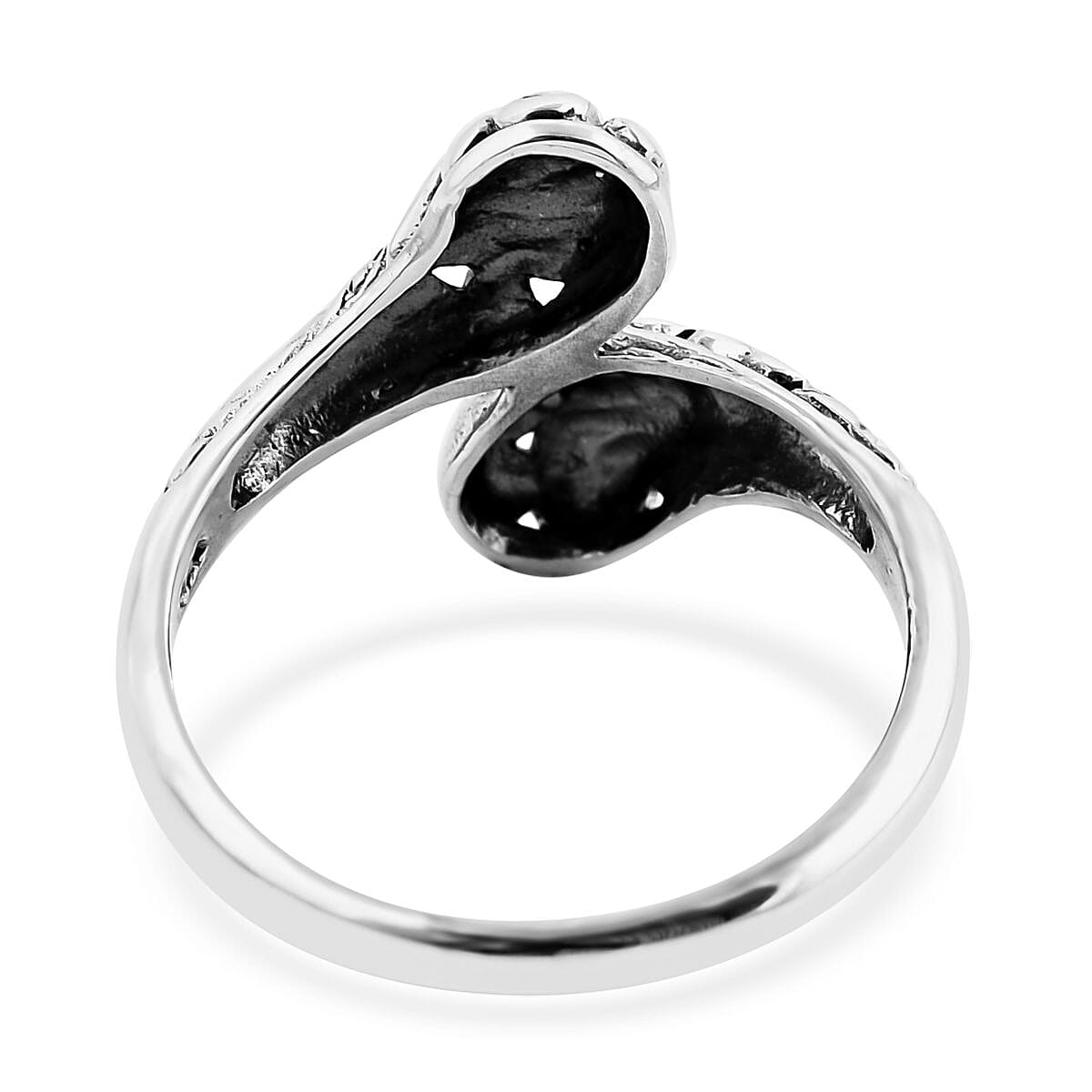 Bali Legacy Sterling Silver Bypass Ring (Size 8.0) 3.65 Grams image number 4