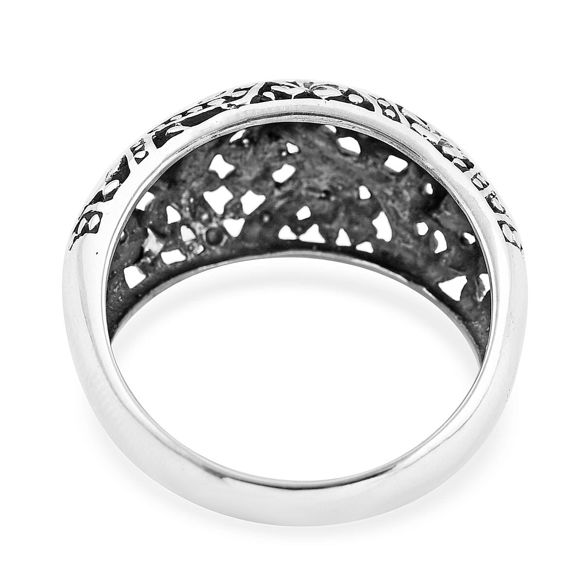 Bali Legacy Sterling Silver Floral Ring (Size 6.0) 4.80 Grams image number 4