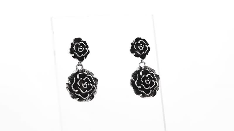 Bali Legacy Sterling Silver Flower Earrings 6.85 Grams