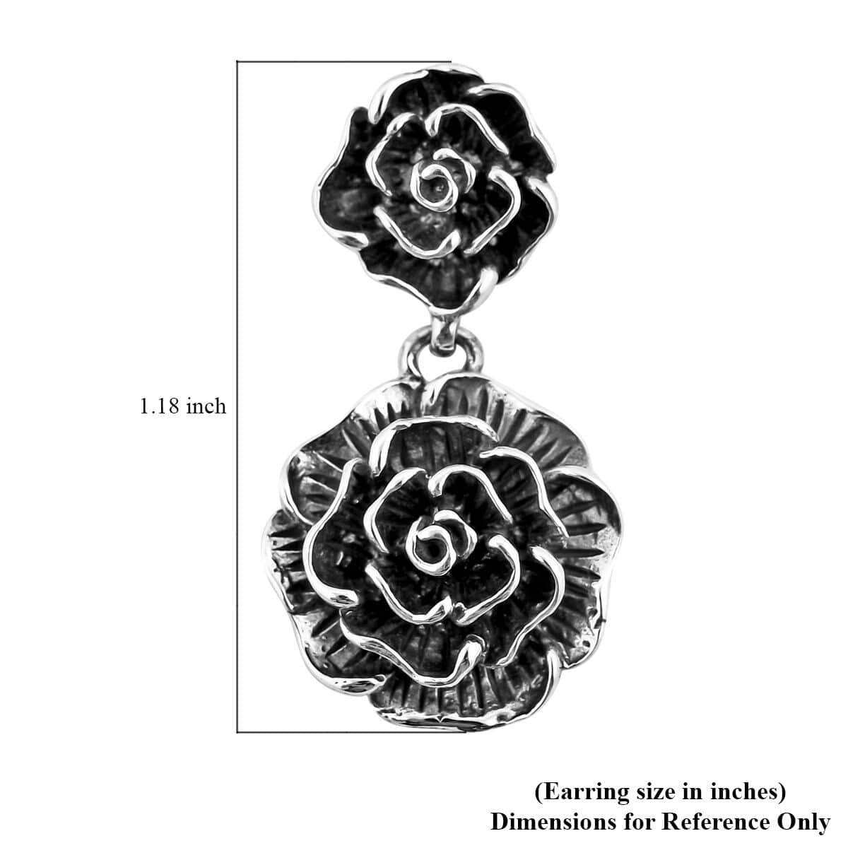 Bali Legacy Sterling Silver Flower Earrings 6.85 Grams image number 4