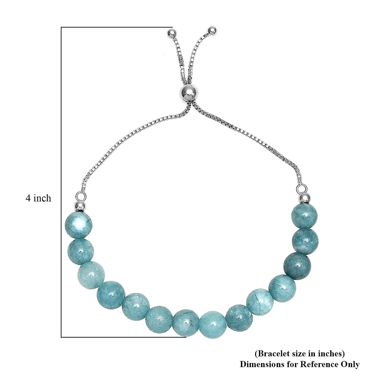 Milky Aquamarine Bolo Bracelet in Rhodium Over Sterling Silver (9.50 In) 57.00 ctw image number 4
