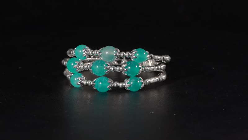 TLV Amazonite Half Hoop Earrings in Silvertone 54.50 ctw