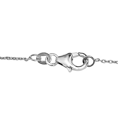 Socoto Emerald Station Necklace 20 Inches in Rhodium Over Sterling Silver 50.00 ctw
