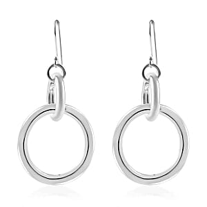 Platinum Over Sterling Silver Earrings 10.09 g