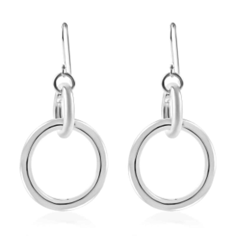 Platinum Over Sterling Silver Earrings 10.09 g