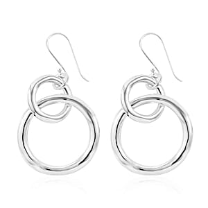 Platinum Over Sterling Silver Earrings 10.09 g