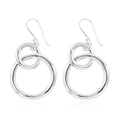 Platinum Over Sterling Silver Earrings 10.09 g